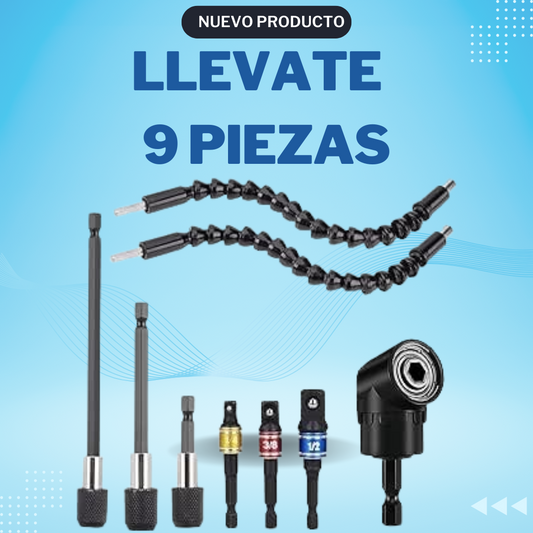 Kit de Accesorios para taladro 9 piezas